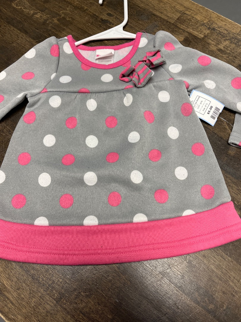 grey Nannette Kids Poka Dot Dress, 2T G