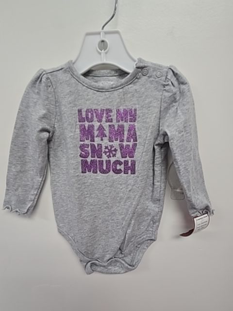 Grey/Purple Garanimals Longsleeve Onesie, 6M G