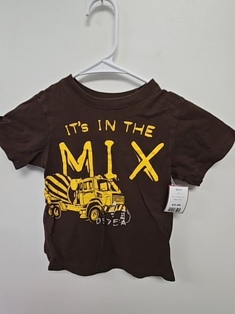 Brown/Yellow Construction Childrens Place Shirt, 4T B
