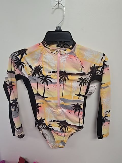 Black/Pink/Yellow/White Wonder Nation Swim Suit, 7 G