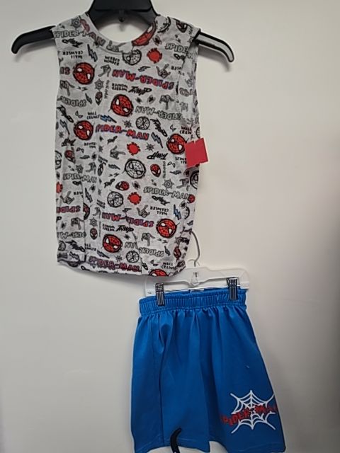 Grey/Blue Spiderman Pjs, 7 B