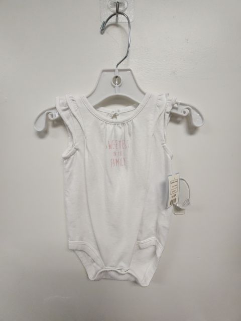 White Jumping Bean Tank Top Onesie, 6M G