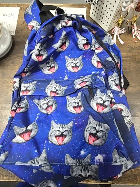 Blue/Grey Kitty  Bookbag