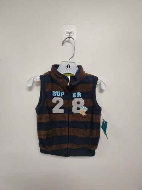 12M B Brown/Navy Striped Vest