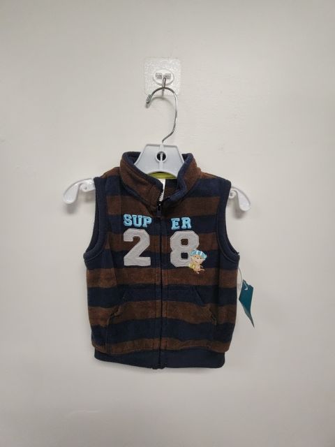 12M B Brown/Navy Striped Vest