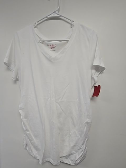 White Isabel Maternity Shirt, Medium