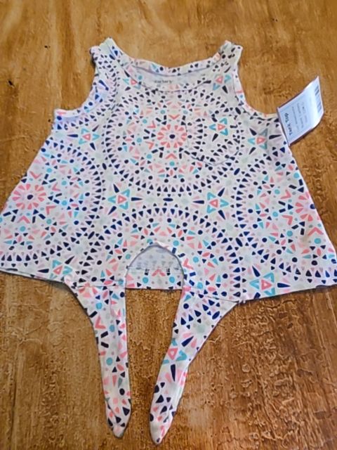 White/Colorful Carters Tank Top, 12M G