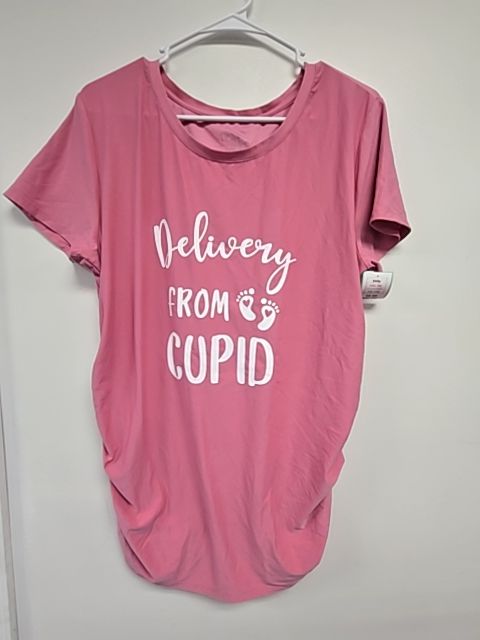 Pink Time And Tru Maternity Shirt, Large