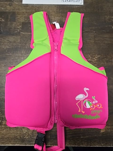 Pink/Green Swim School Floatie, 33-55lbs