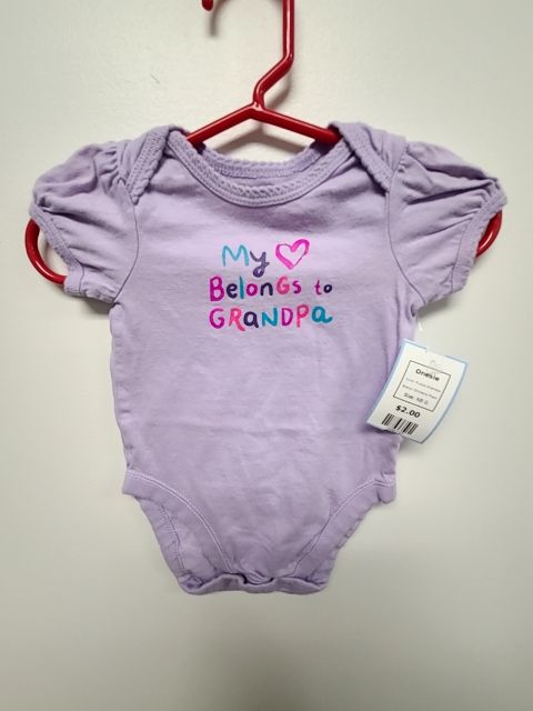 Purple Grandpa Childrens Place Onesie, NB G