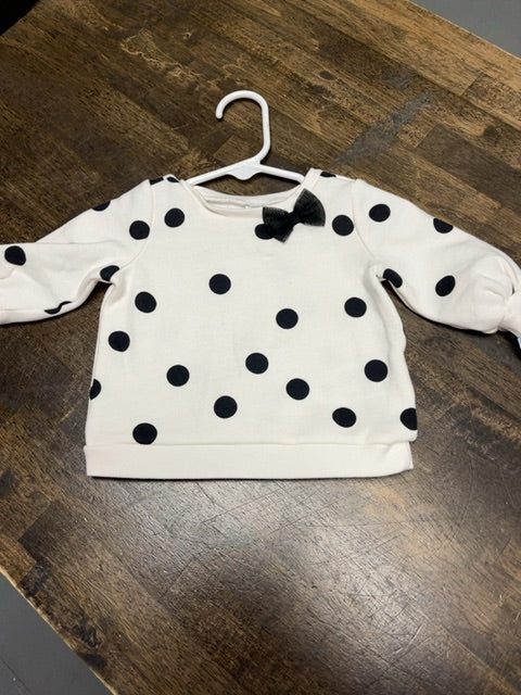 white/black Carters Poka Dot Sweatshirt, 3M G