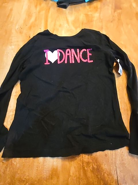 Black/Pink Dance Childrens Place Longsleeve Shirt, 7 G