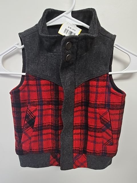 Grey/Red/Blue  OshKosh Vest, 2T B