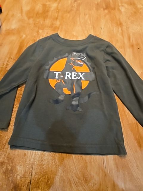 Green Dino Members Mark Longsleeve Shirt, 2T B