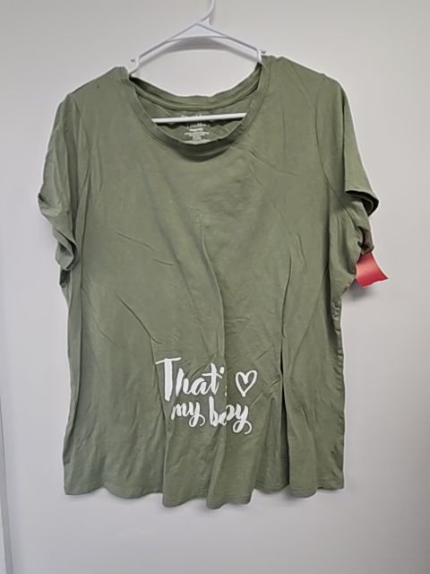 Green Time And Tru Maternity Shirt, X-Large