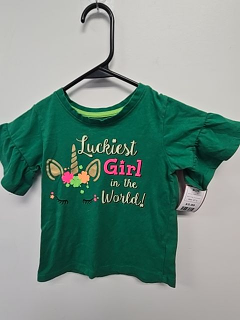 Green Luckiest Girl In The World Way To Celebrate Shirt, 4T G