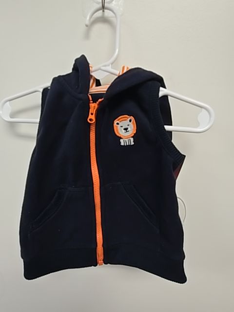 Navy/Orange Carters Vest, 6M B