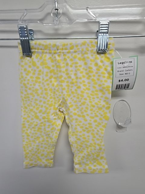 Yellow/White Carters Leggings, NB G