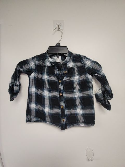 Blue/Black/Gold Carters Longsleeve Button Up, 4T G