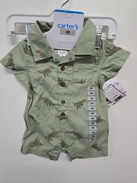 Green Dino Carters Short One Piece, 3M B