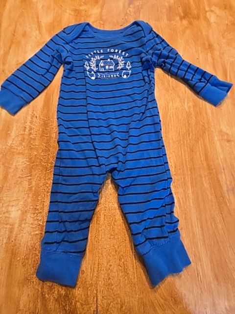 Blue/black stripe Carters Little forest friend one piece, 9M B