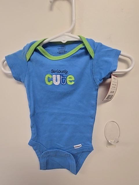 Blue/Green Seriously Cute Gerber Onesie, NB B