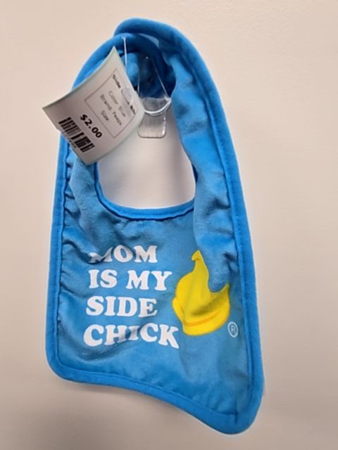 Blue Peeps Side Chick Bib