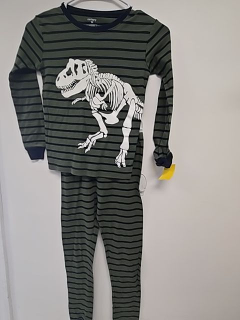 Green/Navy Striped Dino Carters Pjs, 10 B