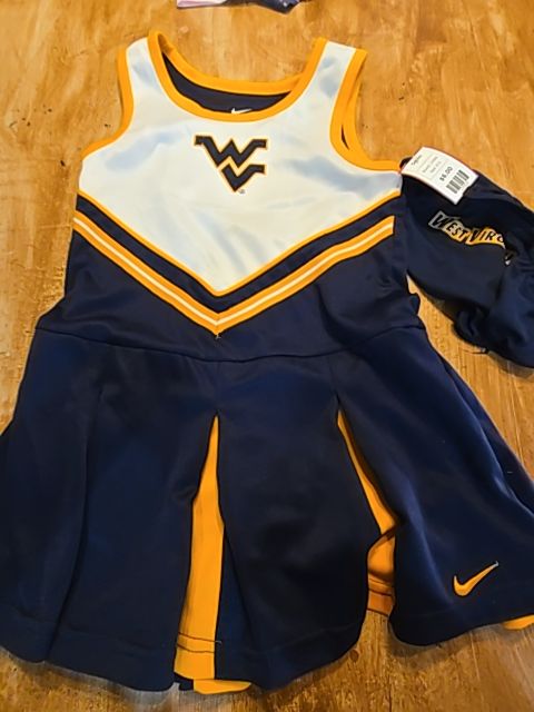 Navy/White/Yellow West Virginia ///nike Dress, 6 G