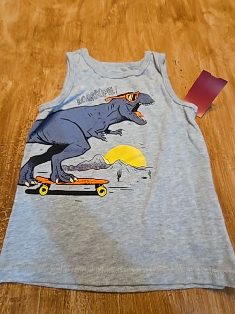 Grey Dino Garanimals Tank Top, 2T B