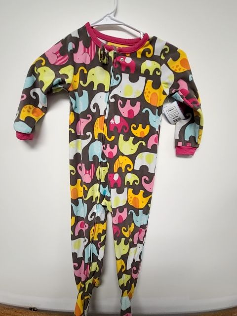 Brown/Colorful Elephant Carters Sleeper, 3T G