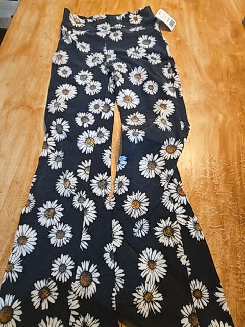 Navy/White Flowers Art Class Pants, 8 G