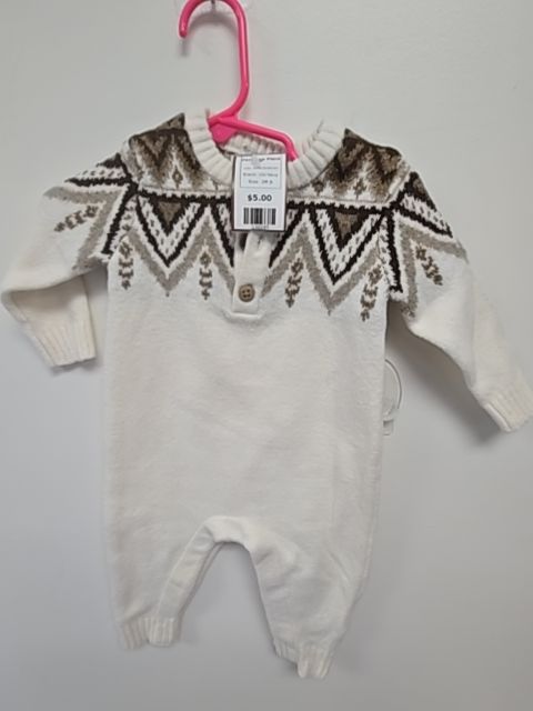 White/Tan/Brown Old Navy Pant One Piece, 3M B