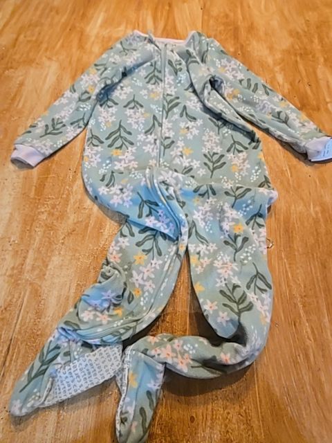 Green/Pink Flowers Carters Sleeper, 5T G
