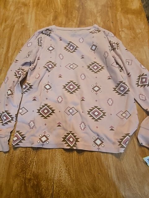 Pink/Brown Pattern Childrens Place Longsleeve Shirt, 16 G