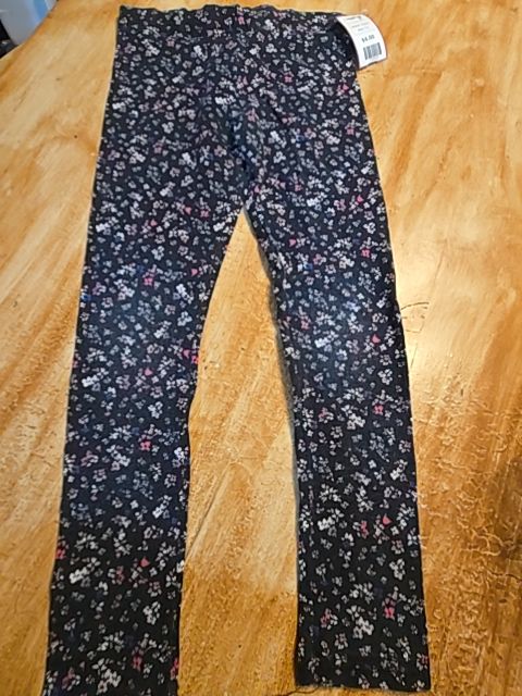 Black/Colorful Flowers Carters Leggings, 7 G