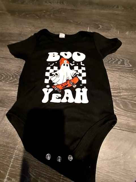 Black Shein onesie boo yeah, 9M B