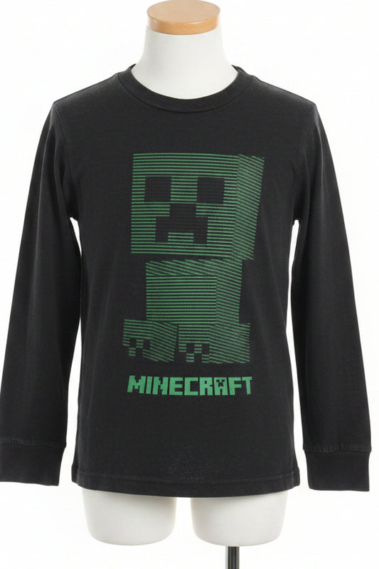 Grey/Green Minecraft Longsleeve Shirt, 4T B