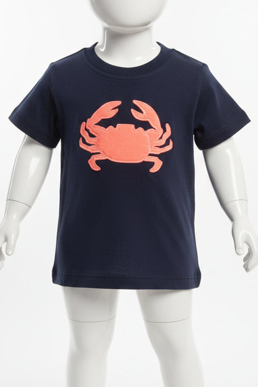 Navy/Red Crab Carters Shirt, 9M B