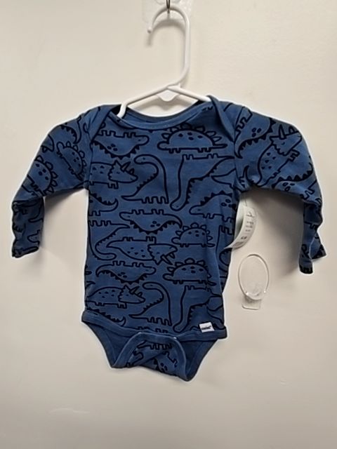 Blue Dino Gerber Longsleeve Onesie, 6M B