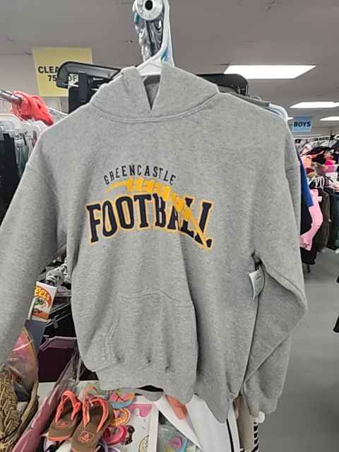 Grey Greencastle Football Gildan Hoodie, 10 B