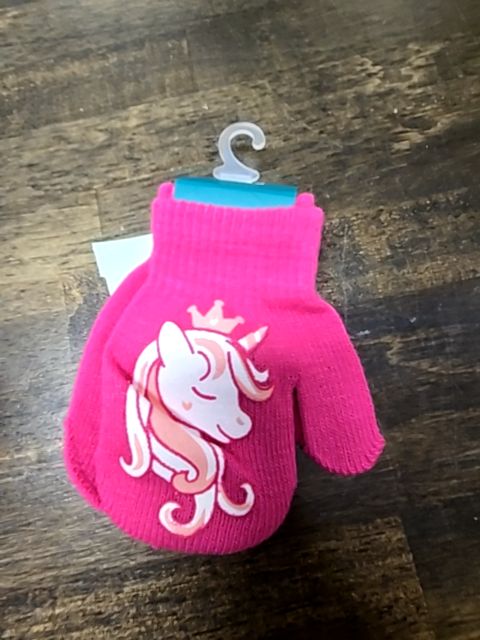 Pink Unicorn Juncture Winter Gloves, Toddler