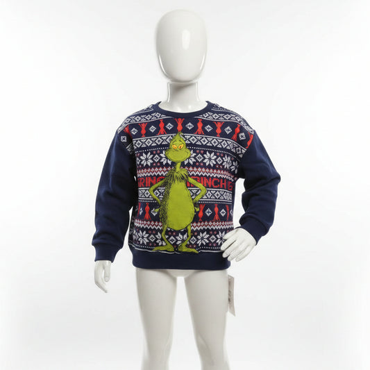 Navy/Red/Green/White Grinch Longsleeve Shirt, 5T G