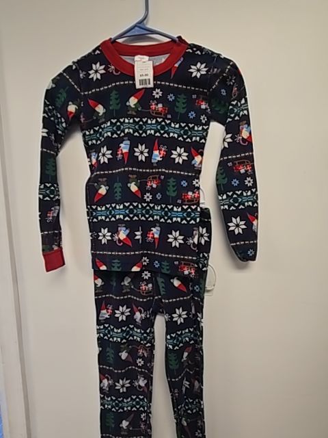 Navy Christmas Gnomes Hanna Andersson Pjs, 10 B