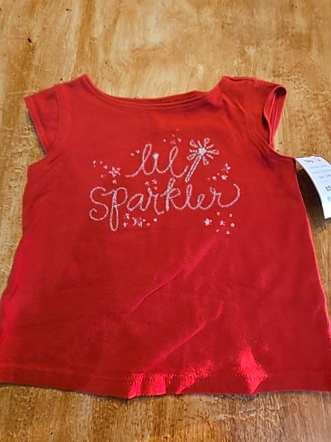 Red Lil Sparkler Old Navy Tank Top, 12M G