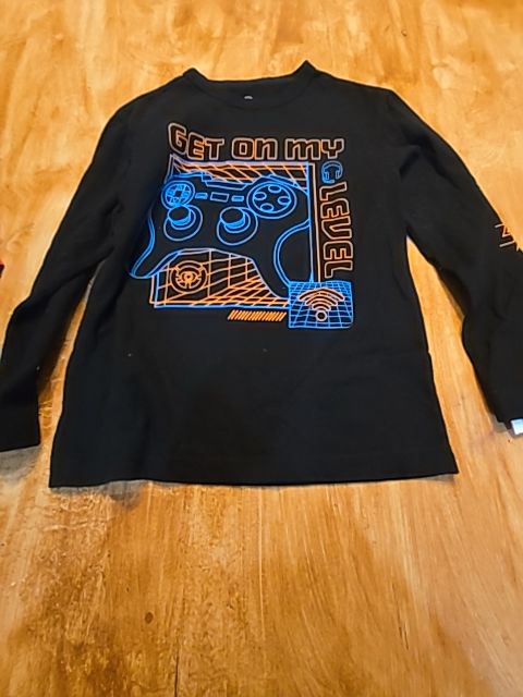 Black/Orange/Blue Gamer Wonder Nation Longsleeve Shirt, 4T B