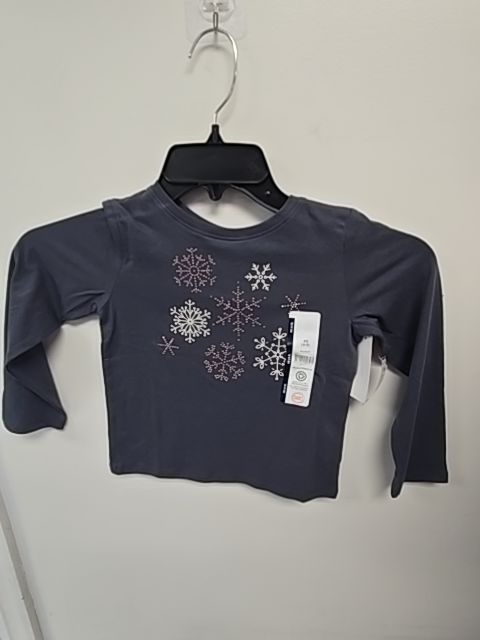 Grey/White/Pink Snowflake Wonder Nation Longsleeve Shirt, 4T G