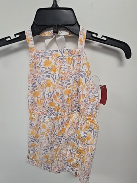 White/Orange/Blue Flowers Rachel Zoe Romper, 5T G