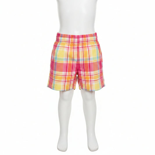 Colorful Plaid Disney Shorts, 4T G