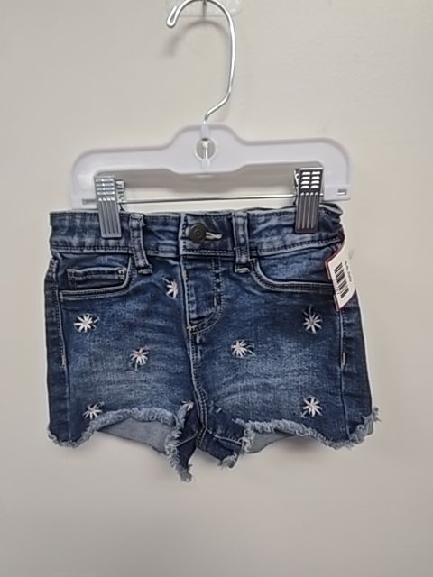 Blue Jean/White Flowers Jumping Bean Shorts, 4T G